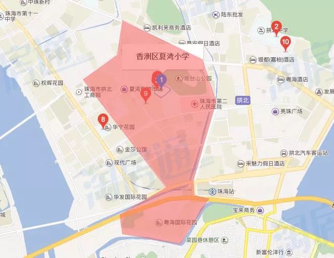 金钟小学划分范围:西从香洲区人民医院起点往南过夏村到夏村银丰大厦