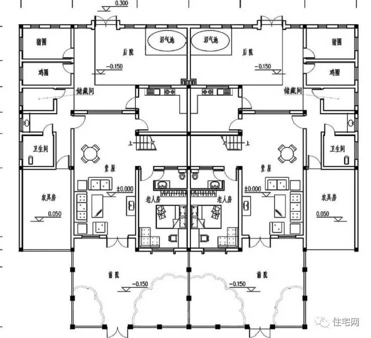10套真正农村自建房户型,带堂屋庭院,含平面图