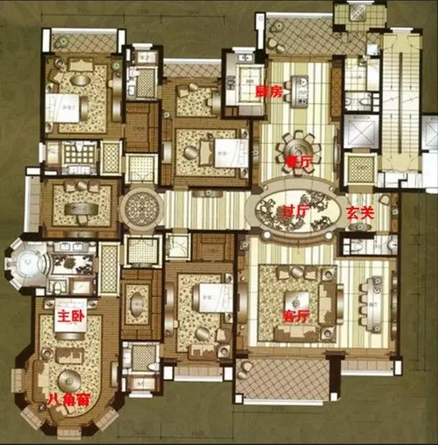 最典型就是上海汤臣一品了,以6室2厅,597平方,总价10万,成为