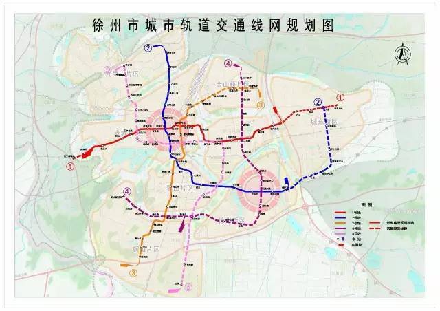 徐州未来11条地铁线路规划出图!未来的市中心在