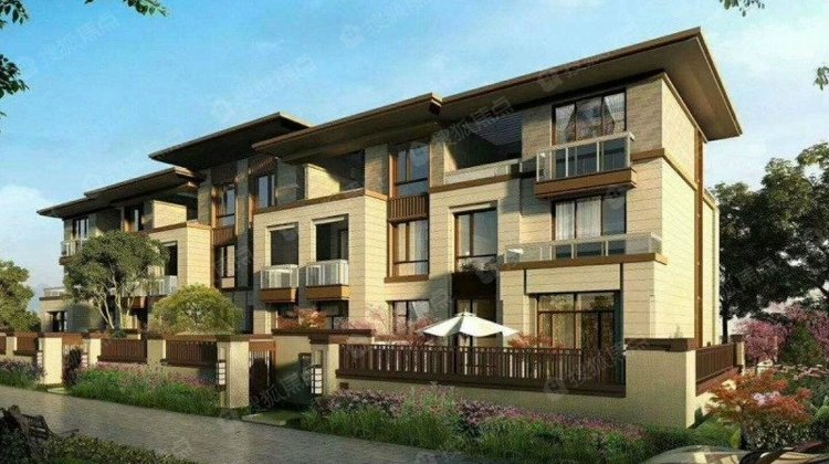 牛驼孔雀城联排别墅 均价15000温泉入户 新中式建筑