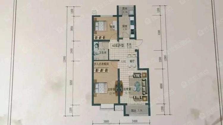 西北旺大牛坊,两居室户型正气,南北通透采光好,您尊贵