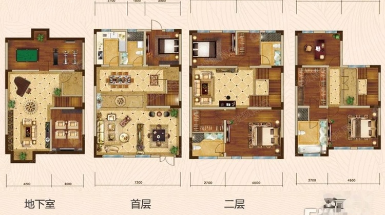南湖红星别墅5室 带阁楼 车库 地下100平 实用可达4百