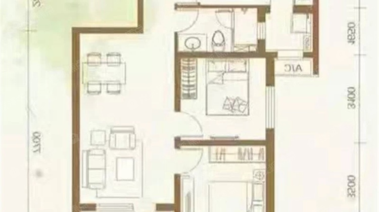香河北部新城城富力新城精装两居120万拎包入住