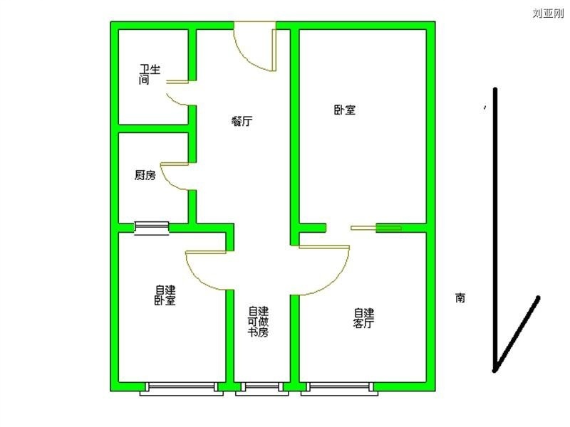 75平方三室一厅户型图,75平米三室一厅户型图 大兴黄村 富强东里一层带自建 共75平米三居室 250能卖
