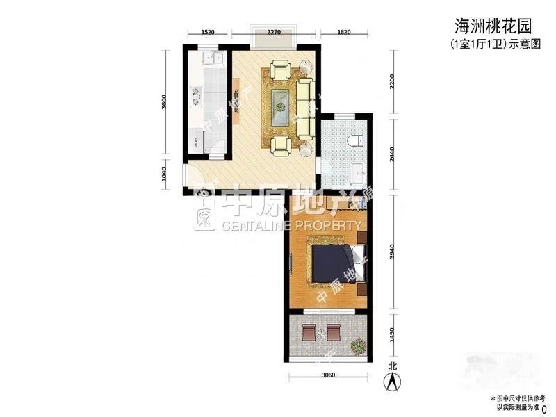 海洲桃花园,电梯1房小户型精装修,房型正,采光无遮挡