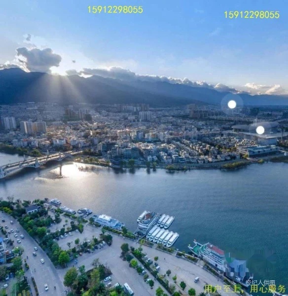 大理滨海俊园,洱海边的大平层,一线海景  大露台