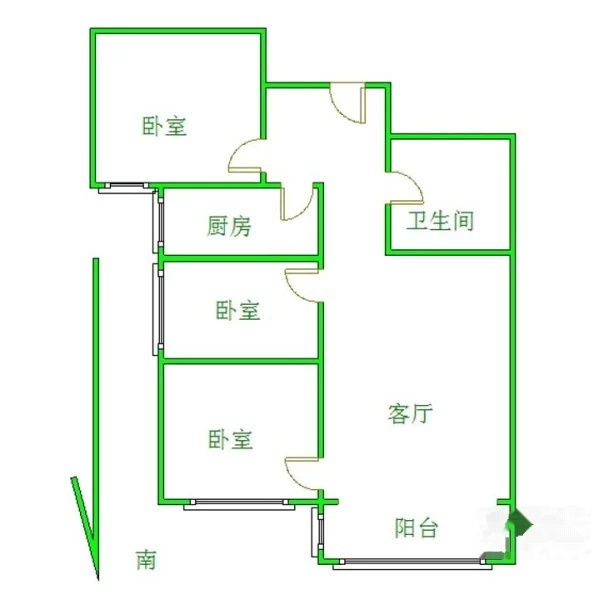 门头沟梧桐苑7号院 高层90平3居 410万