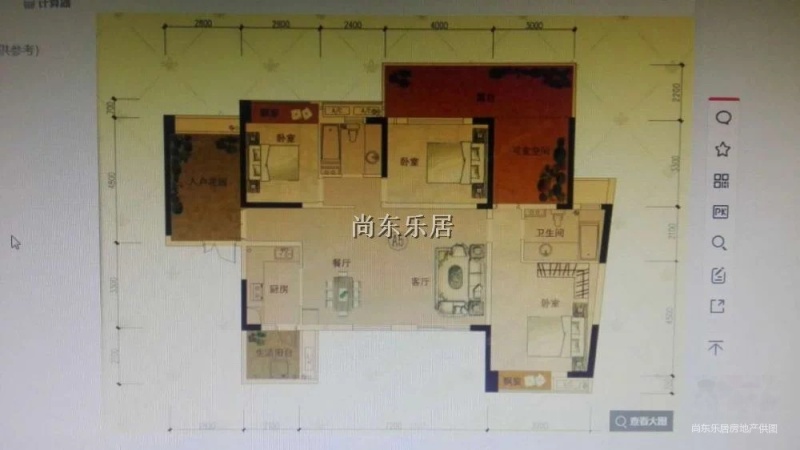 (华都美林湾超大套四!)南北通透带入户送大平台,随时看房!