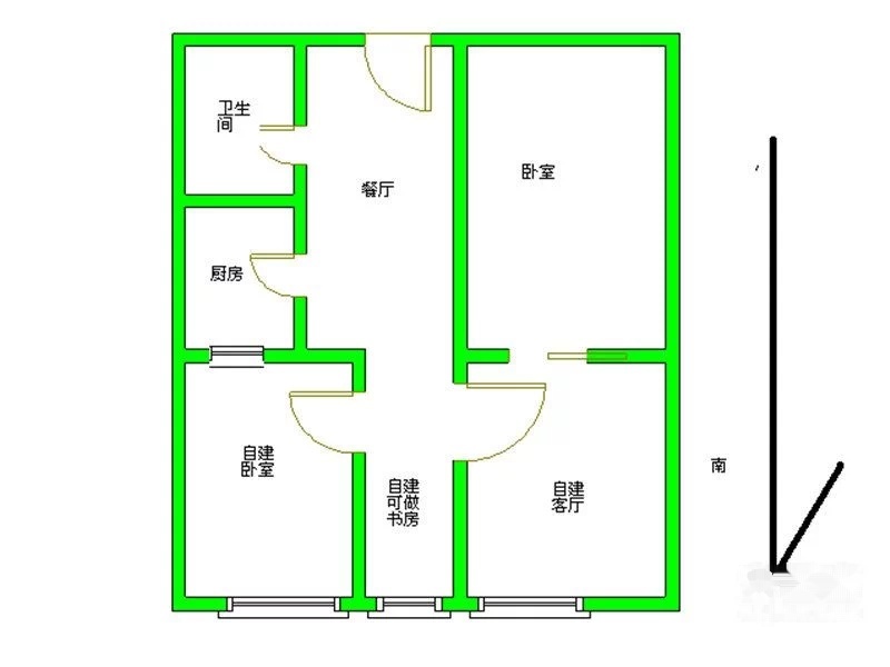 一层自建 套内75平米 精装修