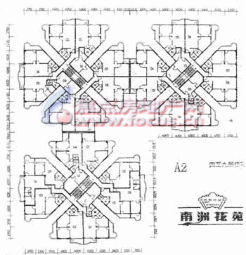 南洲花苑a2四至九层平面图_南洲花苑户型图-广州搜狐焦点网