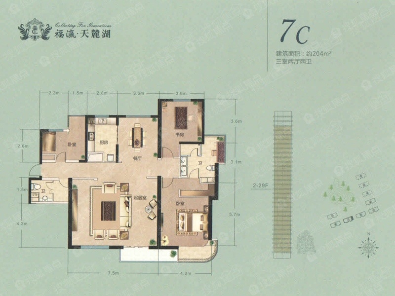 福瀛天麓湖二期瑞府7c_福瀛天麓湖二期瑞府户型图