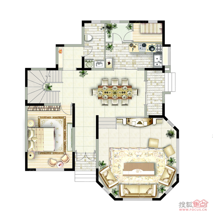 保利大名湖5号楼叠拼别墅四室两厅三卫g-1