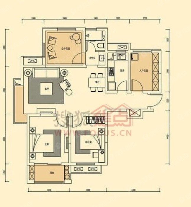 华润紫云府c户型_华润紫云府户型图-合肥搜狐焦点网