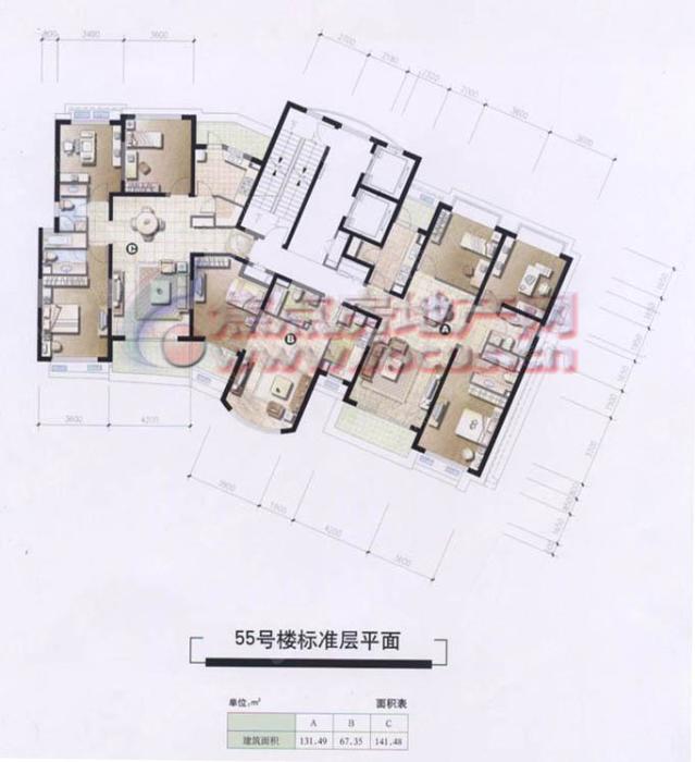 达安花园55号楼标准_达安花园户型图-上海搜狐焦点网