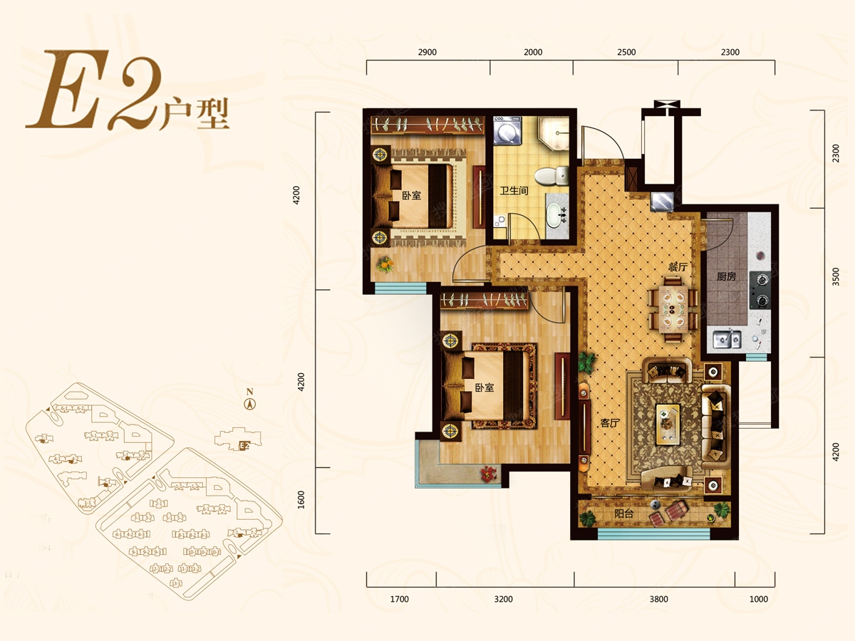 天庆金域蓝湾e2_天庆金域蓝湾户型图-兰州搜狐焦点网