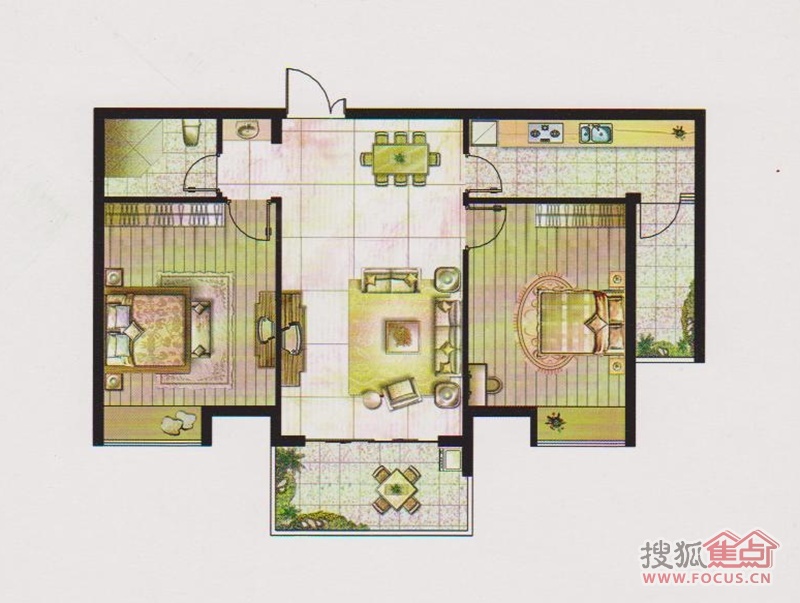 淮安人家淮安人家j 两室两厅一卫_淮安人家户型图