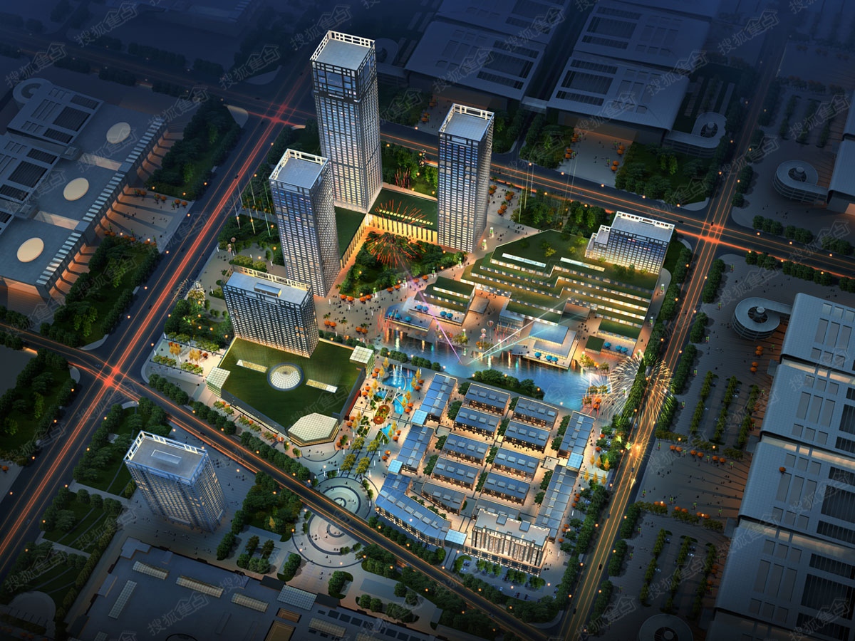现代商贸城3dmax 模型下载-光辉城市