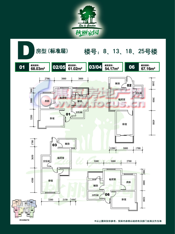 秋丽家园d房型标准层