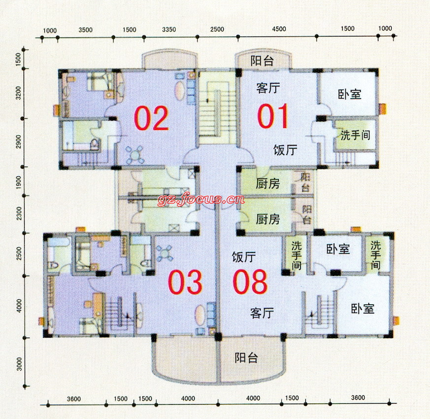 广州碧桂园j型洋房--六层(复式)平面_广州碧桂园户型