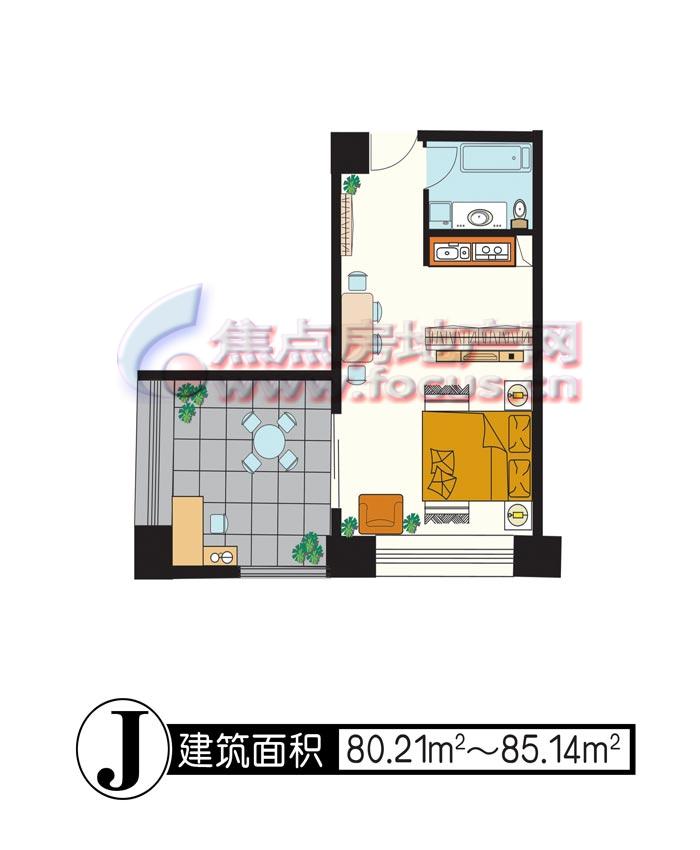 14平米j一室一厅一卫_me码户型图-石家庄搜狐焦点网