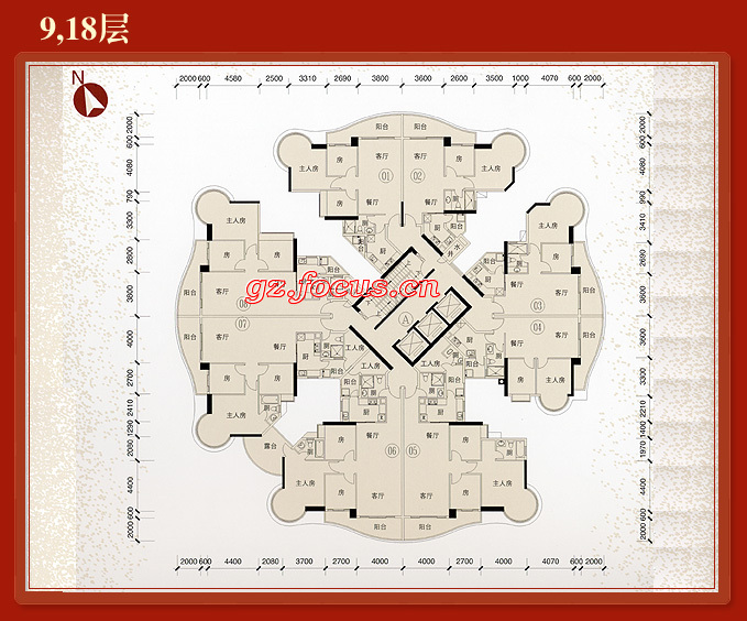 富力御龙庭9,18层_富力御龙庭户型图-广州搜狐焦点网