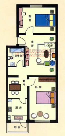 95平方米_锦绣花园户型图-石家庄搜狐焦点网