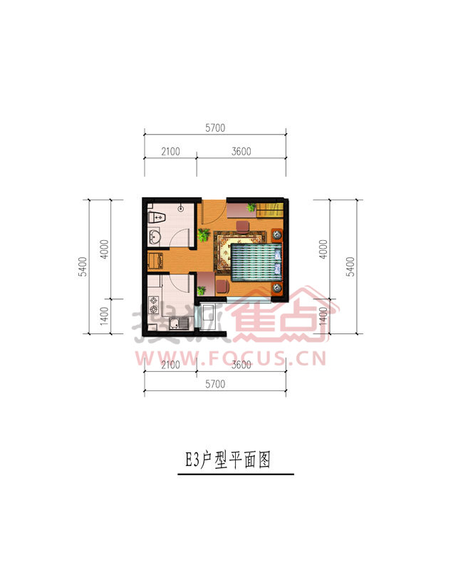 壹克拉公馆e3户型_壹克拉公馆户型图-廊坊搜狐焦点网