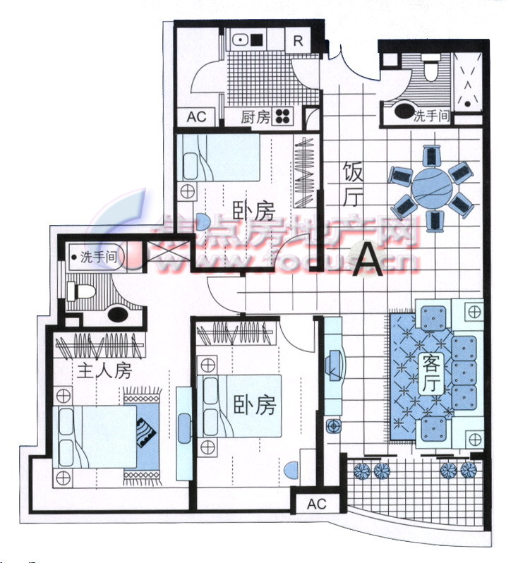 芳草园b栋a单位平面图_芳草园户型图-广州搜狐焦点网