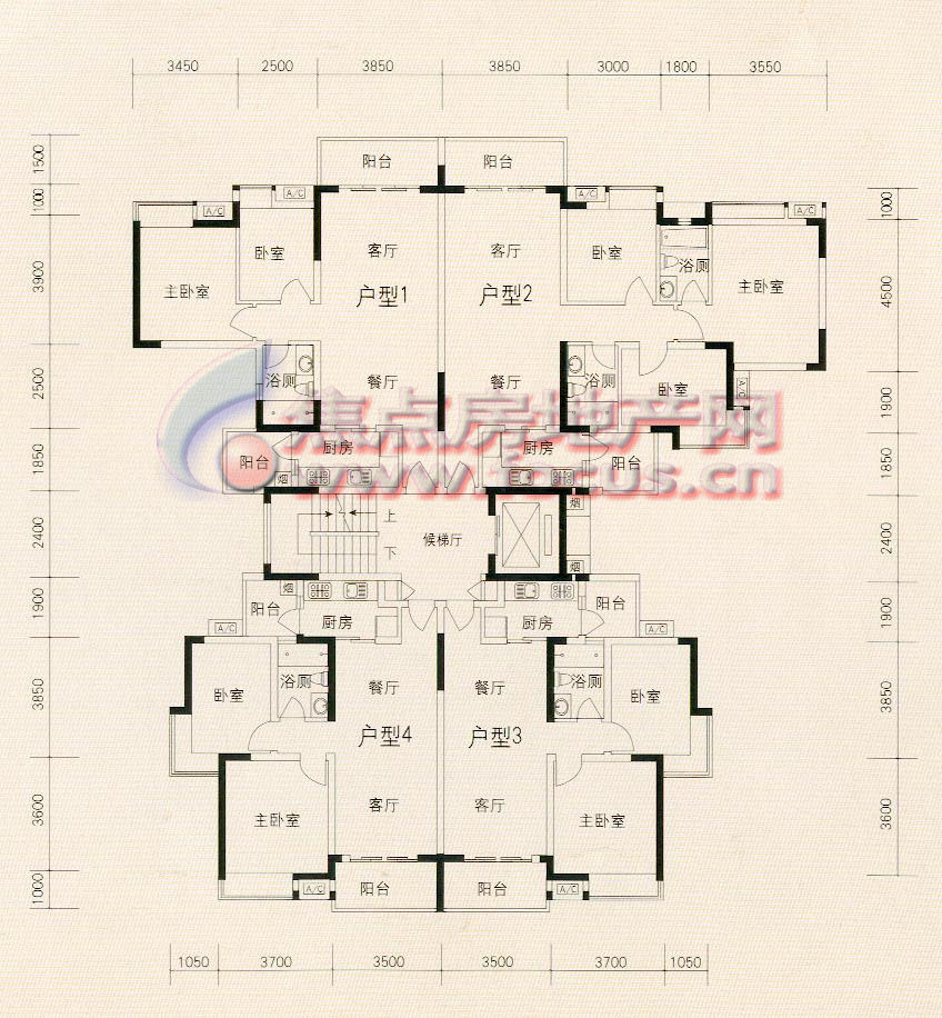 中海康城中海康城花园45栋标准层平面_中海康城户型图-广州搜狐焦点网