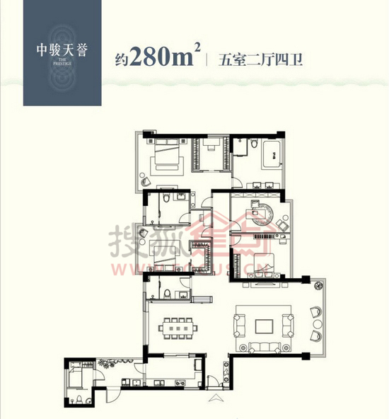 中骏天誉280㎡户型图