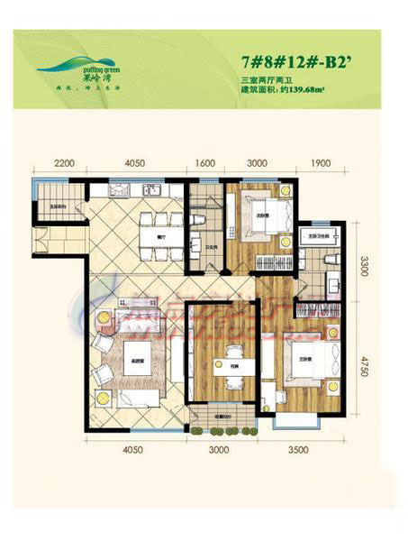 68㎡_果岭湾户型图-石家庄搜狐焦点网