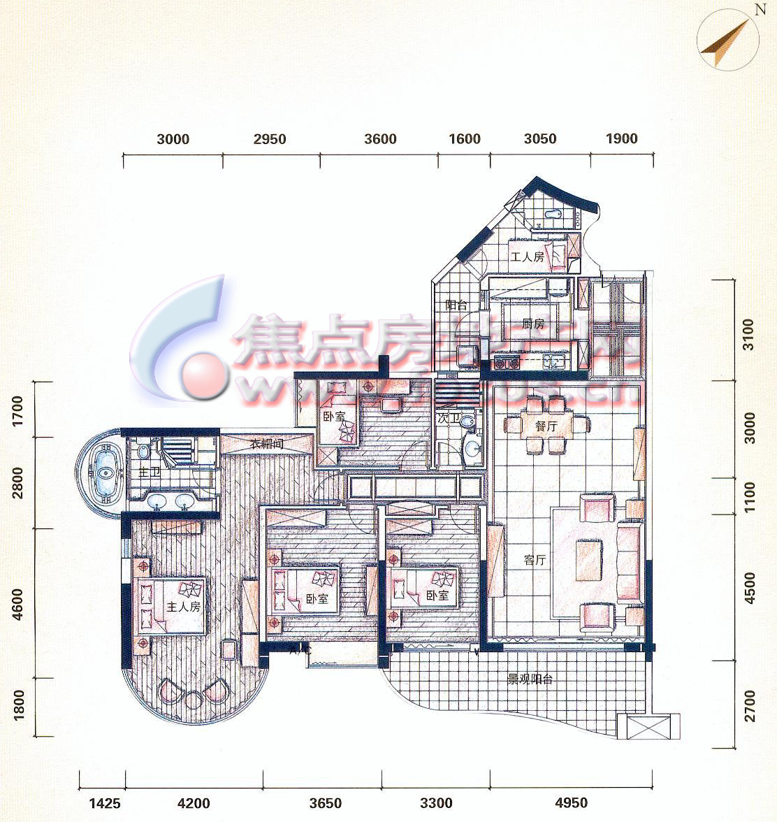 珠江帝景珠江帝景帝1座01,02单位_珠江帝景户型图-广州搜狐焦点网