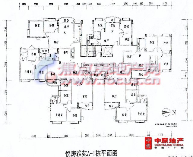 悦涛雅苑a-1栋平面