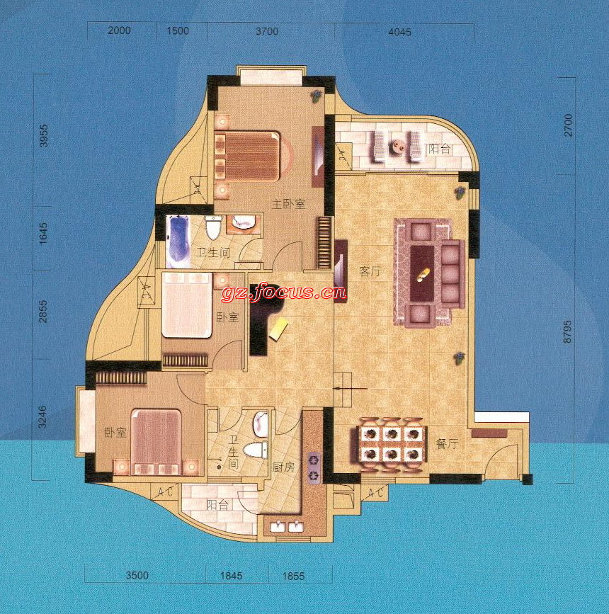 江畔华庭04单位_江畔华庭户型图-广州搜狐焦点网