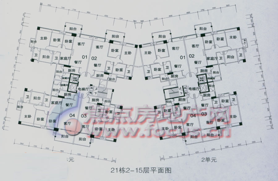 景湖湾畔21栋2-15层 景湖湾畔二期_景湖湾畔户型图-东莞搜狐焦点网