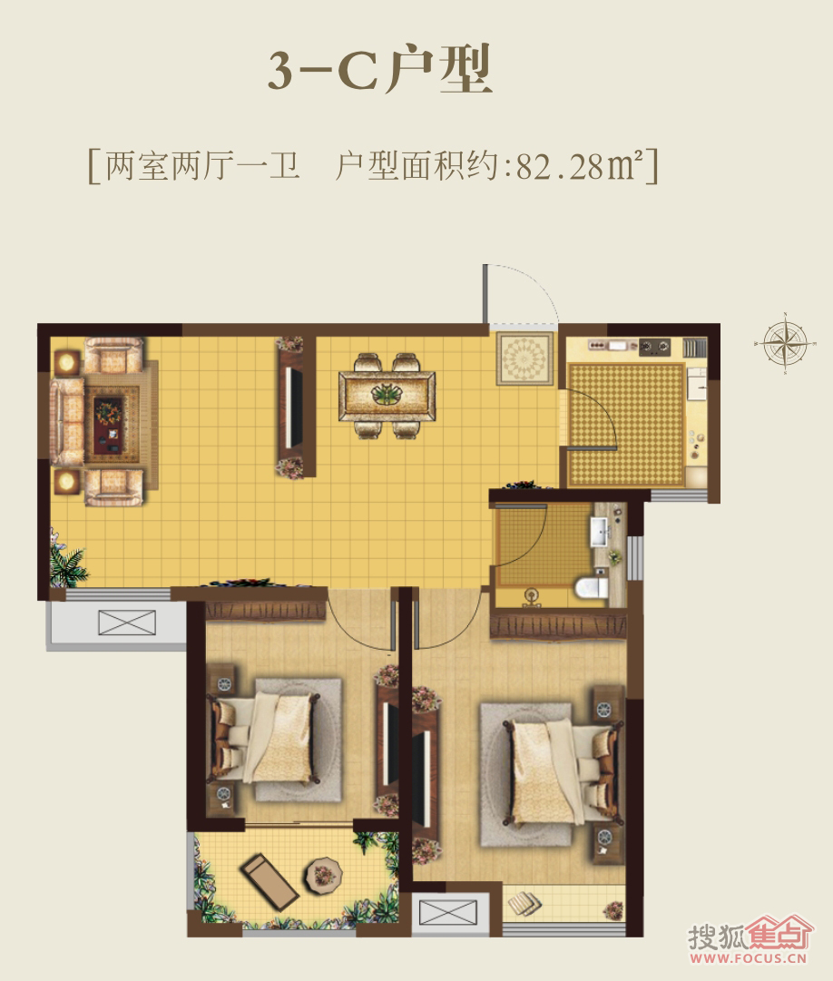 天伦锦城二期3-c_天伦锦城户型图-郑州搜狐焦点网