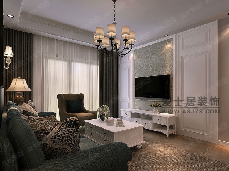 【爱士居装饰】蓝鼎海棠湾115平简美风格装修