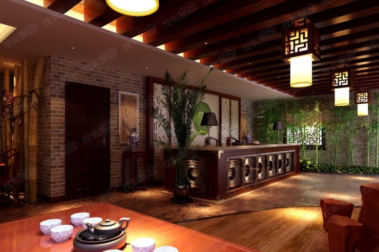 品味传统中式茶楼中醇厚的历史感天津亿点击工程装饰公司