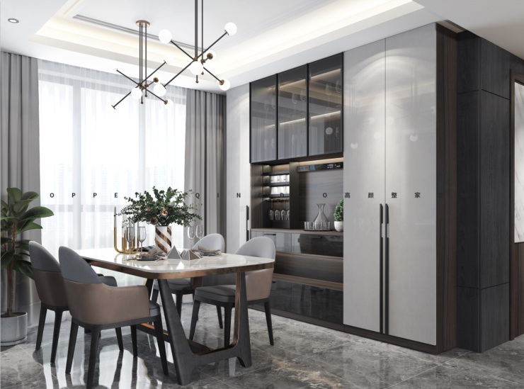 分享几套青岛欧派衣柜全屋定制餐边柜效果图