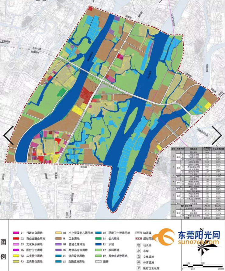 东莞水乡新城规划出炉拟建空中连廊规划14所中小学