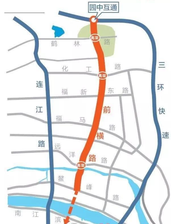 信阳高架桥经过路线图图片