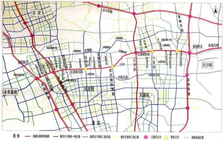 地鐵16號線北安河站周邊之55環北清路