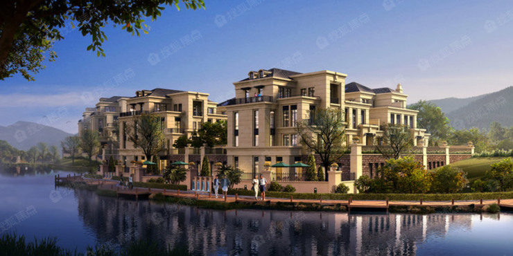 长房半岛蓝湾小区容积率低,项目三面环依5000亩天际岭森林公园,拥有近