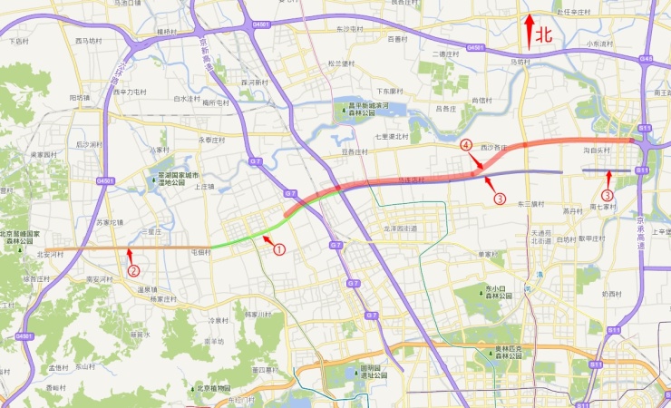 地铁16号线北安河站周边之55环北清路