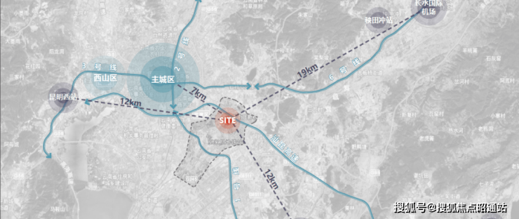 项目位于云南省昆明市官渡区巫家坝片区北侧,cbd自由贸易区,未来城市