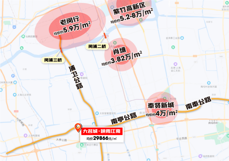 項目與奉賢新城核心區直接距離僅約5公里,自駕通過南亭公路,南奉公路