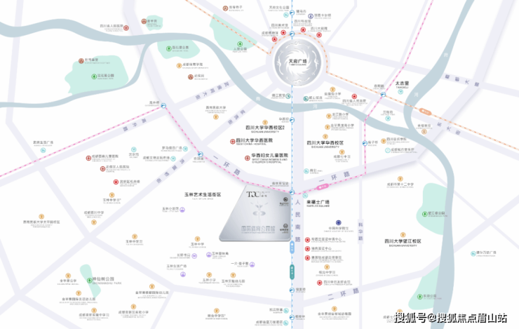 因为它位于成都人民南路和一环路