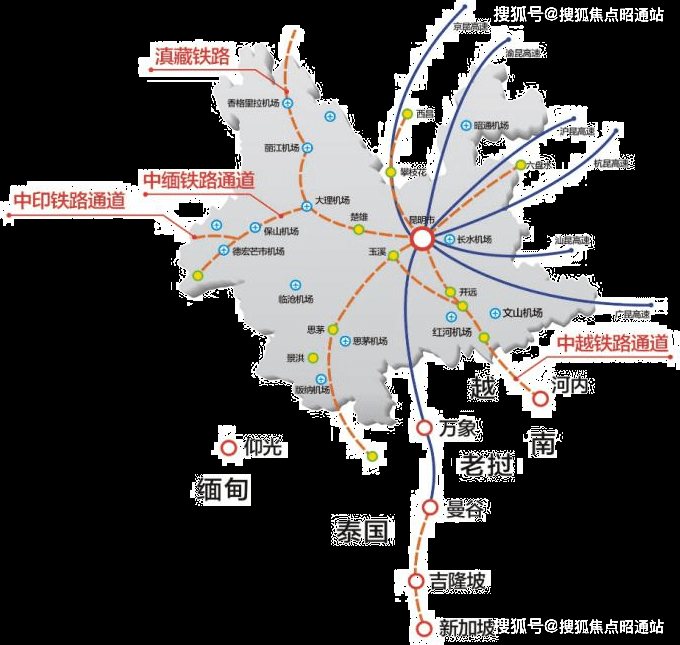 昆明出发的高铁线路图图片