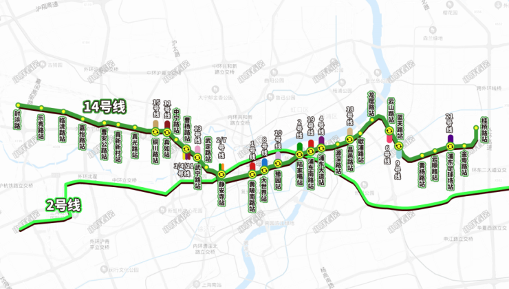 14号线地铁上海线路图图片